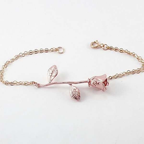 Rose Flower Bracelet - Etsy