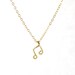 Gold Music Note Necklace, Handmade 14K Gold Filled Wire Musical Symbol ...