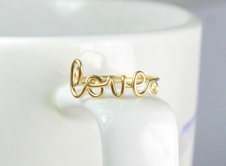 LOVE Ring, 14K Gold Filled Wire image 3