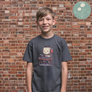 DJ Robot Barn T-shirt ekologisk bomull GOTS Stanley Stella Mini Creator 2.0 | Ekologisk bomull Barnrobot
