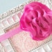 Dark Pink Silk Rose Flower Baby Headband - Baby Photo Prop - Toddler Headband