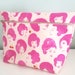 Pink Makeup Bag - Modern Makeup Bag - Bridesmaid Gift - Cosmetic Bag - Waterproof Bag - Melody Miller Fabric