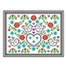 Bird Folk Art Sampler - Cross Stitch Pattern - Scandinavian Cross Stitch Pdf - Floral Cross Stitch Pattern - Heart Cross Stitch Patt