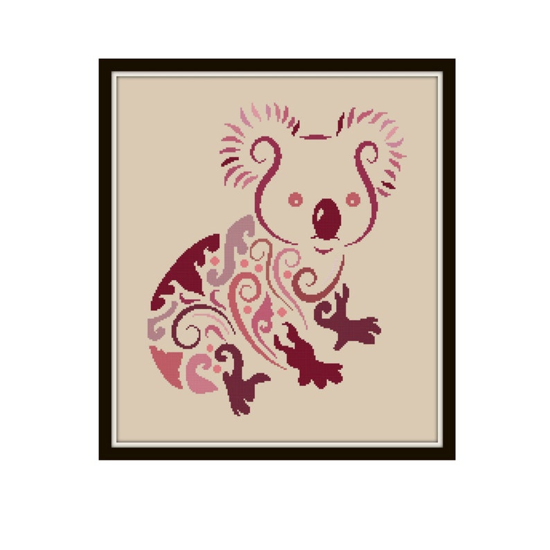 Koala Cross Stitch Pattern Modern Cross Stitch Pattern | Etsy