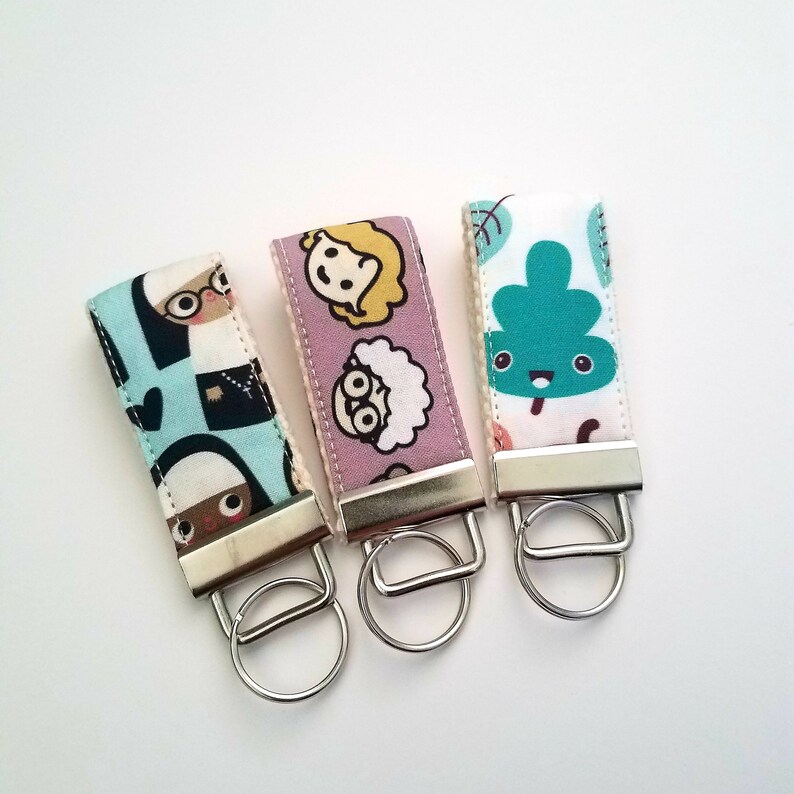 Cute Mini Key Fob Fabric Wristilet Novelty Fabric Etsy