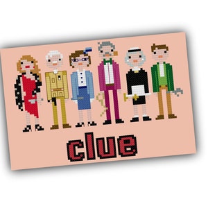 Clue Board Game Cross Stitch Pattern