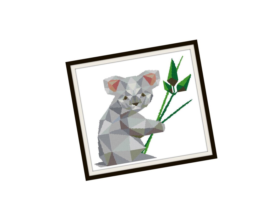 Koala Cross Stitch Pattern Modern Cross Stitch Pattern | Etsy