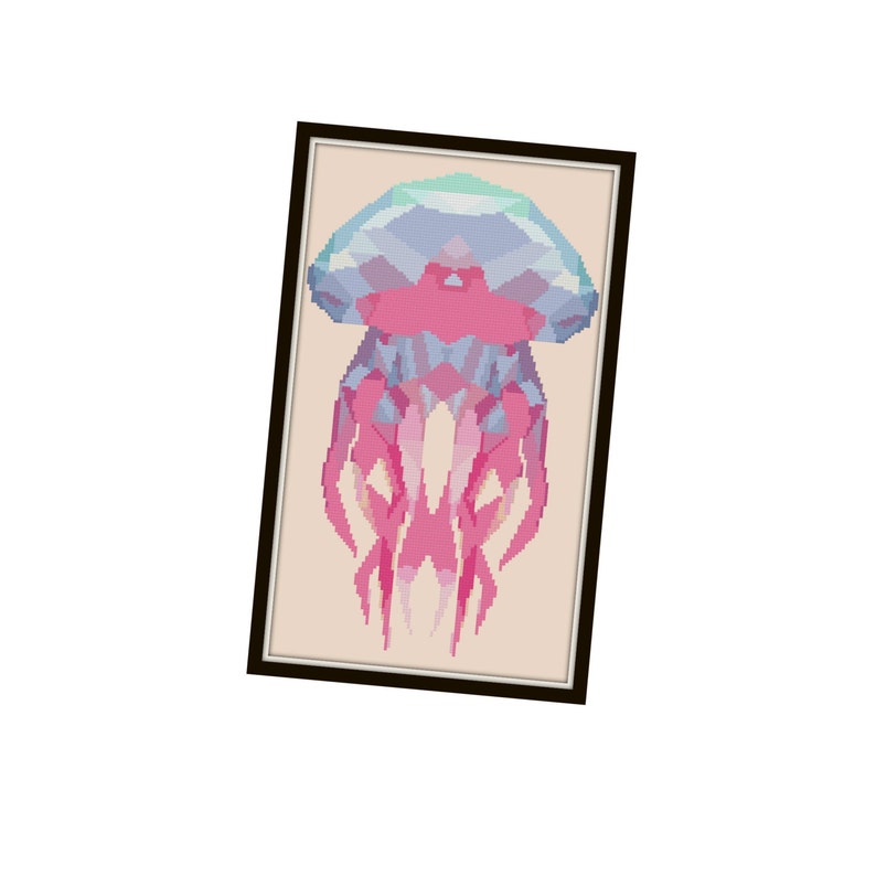 Jellyfish Cross Stitch Pattern Modern Cross Stitch Pattern Etsy