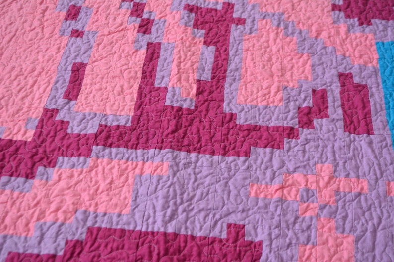 Modern Quilt Alf Quilt Crib Quilt Pixel Quilt Toddler Quilt