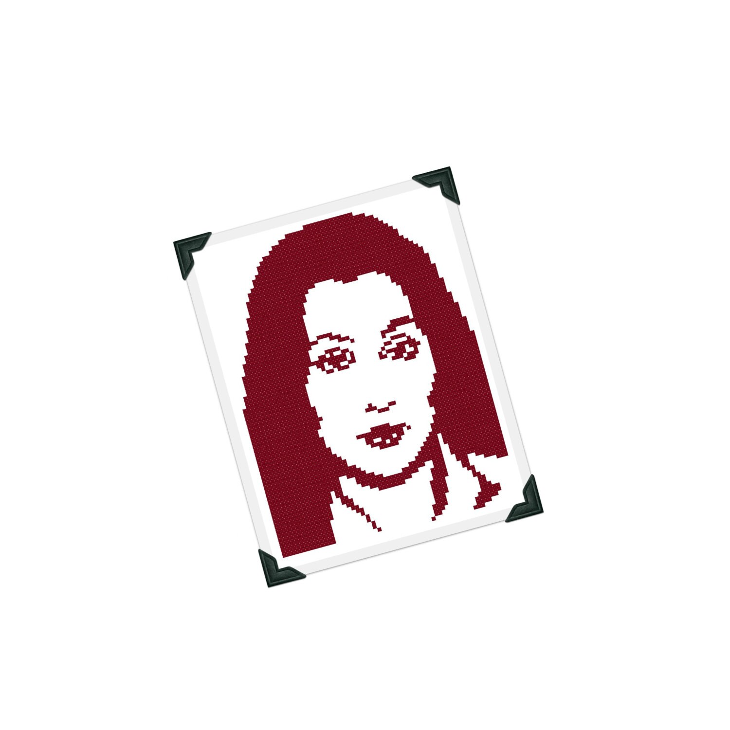 Cher Cross Stitch Pattern Famous Face Silhouette Cross Stitch PDF