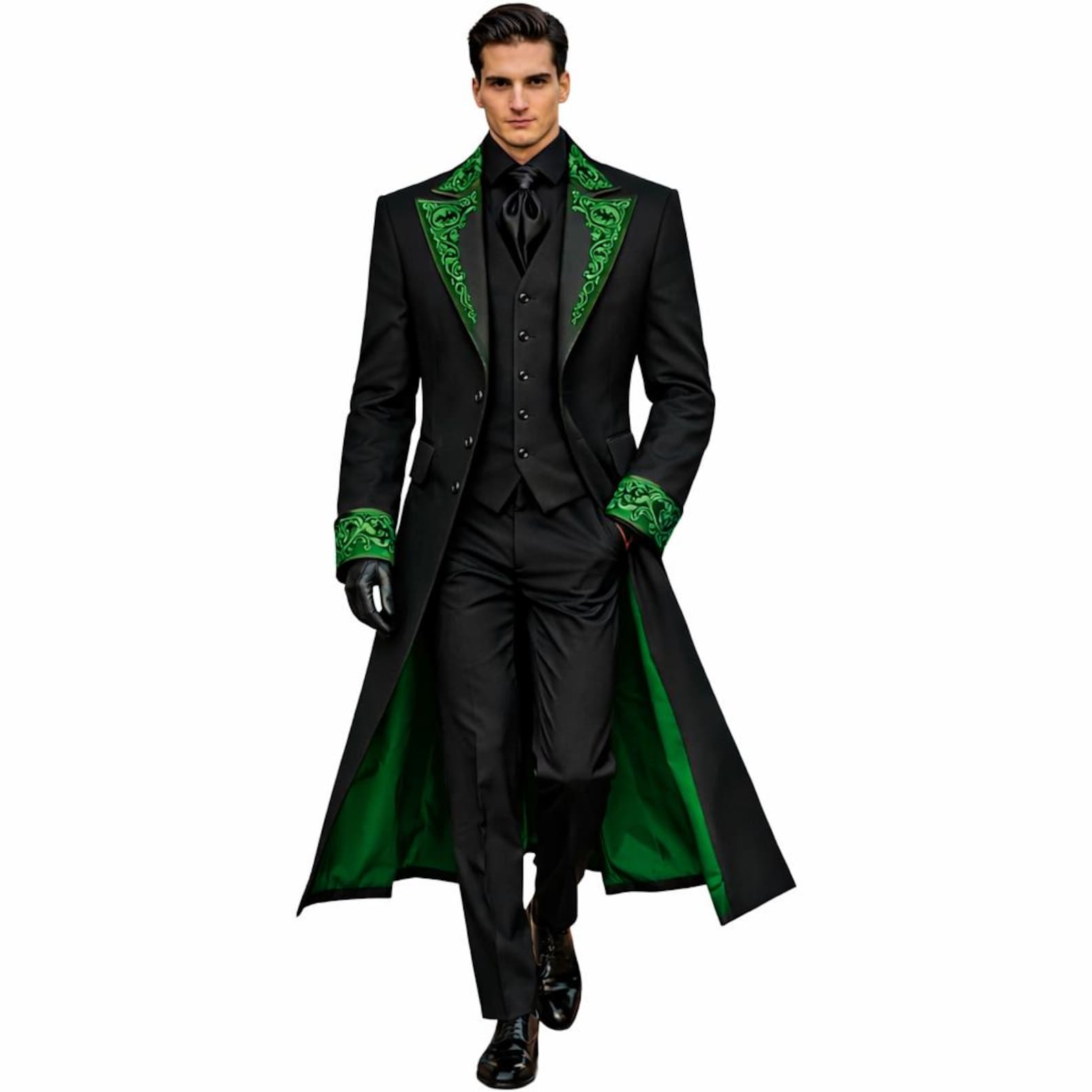 Vampire Formal Men’s Vampire Gothic Tailcoat Suit, Victorian Formal Tuxedo, Steampunk ...