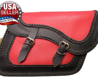 NUEVAS alforjas grandes inclinadas trenzadas Willie & Max • NUEVAS