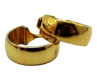 Pendientes de aro con clip estilo vintage Monet en tono dorado