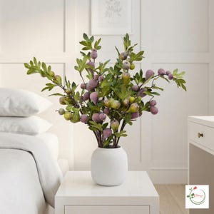Kunstvijgentak met nepfruit | 34-inch decoratieve steel voor arrangementen