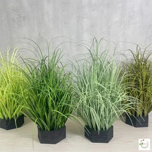 Cespugli di erba artificiale – Canne realistiche, erba cipollina per la decorazione del giardino di casa