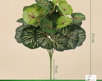 Artificial Peperomia Stems, Faux Greenery Arrangement, Wedding Home Decor Filler