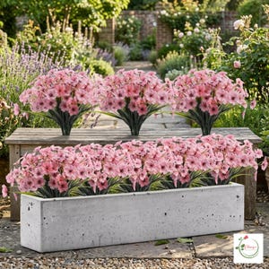 Artificial Greenery Shrubs – Realistic Plastic Faux Flowers for Outdoor Garden, Home, Wedding Decor