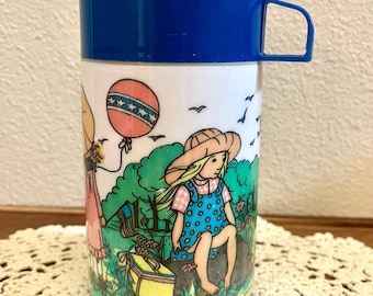 Vintage 1978 Holly Hobbie Thermos | Aladdin Industries Retro 70s Collectible Lunch Box