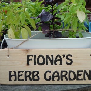 Herb Garden Sign Or Any Personalised Wording
