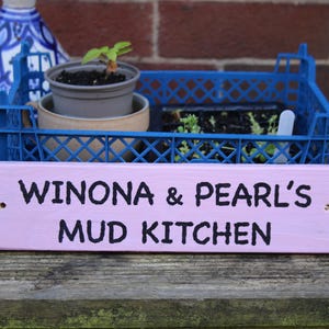 Personalised Mud Kitchen Treehouse Playhouse Sign: Reclaimed Wood, Rustic Outdoor Decor