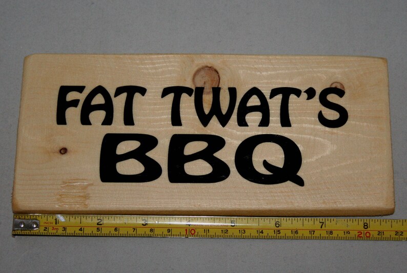 Personalised Your Name BARBECUE BBQ Funky Style Print Wood Etsy UK