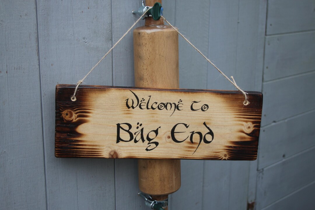 Hobbit Hole Bag End Wooden Sign, Reading Nook Decor, Custom Library ...