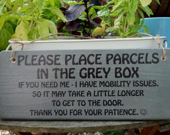 Working From Home Mobility Delivery Driver Night Work Wood Personalised Sign