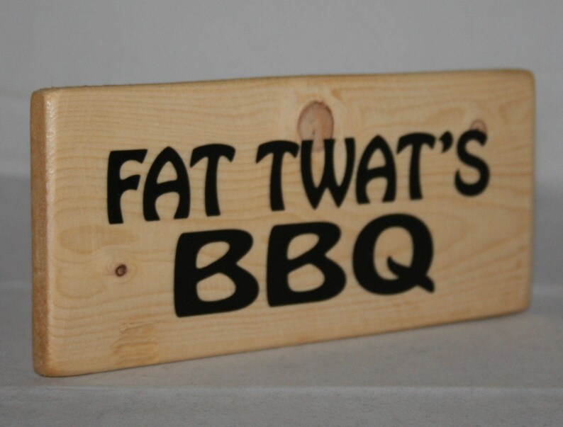 Personalised Your Name BARBECUE BBQ Funky Style Print Wood Etsy UK