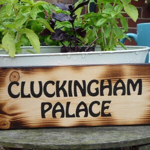 Duck Hen House Farmyard Sign Personalised Plaque Cluckingham Duckingham Hensington Palace Chicken Coop Duck Geese Budgie Canary Aviary Birds