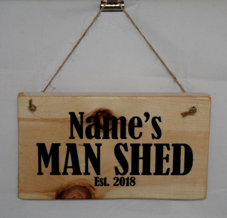 DADDY'S SHED Est. 2021 Dad Father Wood Sign Indoor Wall | Etsy