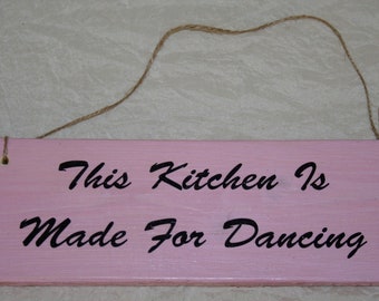 Kitchen Dancing Plaque Sign Or Custom Personalised Message Art Brush Style Your Names Words In And Outdoor Rescued Reclaimed Upcycle Wood