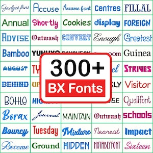 300 BX Fonts Bundle | Machine Embroidery Alphabet | Embrilliance Express | Instant Digital Download