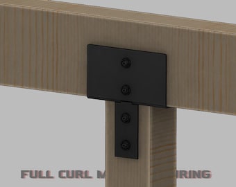 Soporte de viga de acero reforzado / Herrajes para pérgola con recubrimiento de polvo negro satinado
