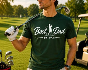 Best Dad By Par PNG, Sublimation File, Golf Shirt Graphic, Funny Dad Golfer Design