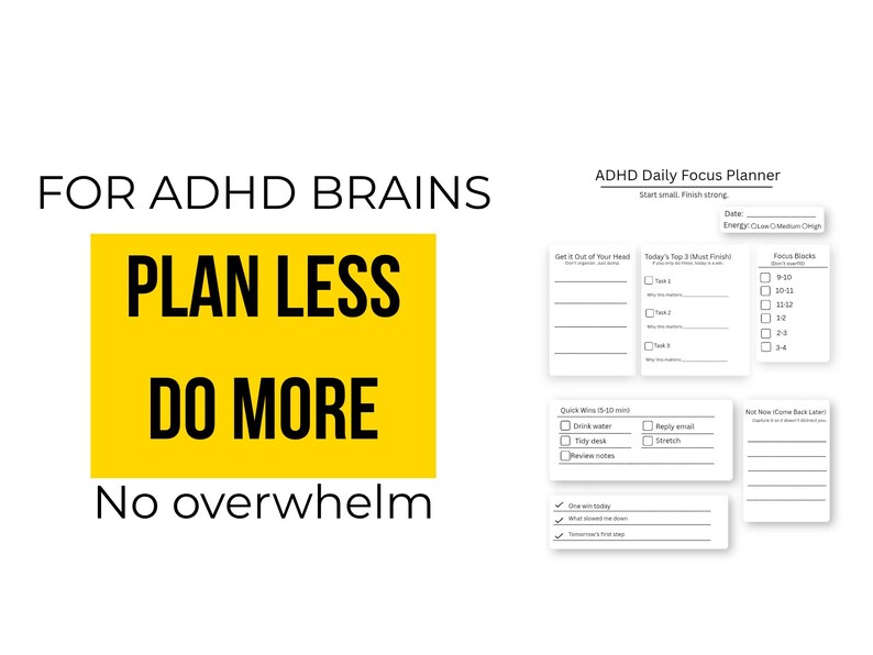 ADHD Habit Tracker Planner | Small Wins Big Progress | Motivation ...