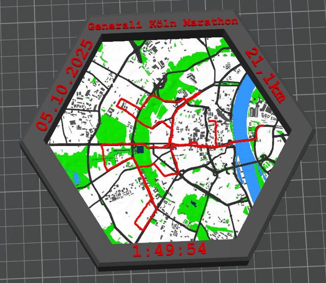 Custom 3D Route Map | Personalized GPS Track Art | Running, Cycling or ...