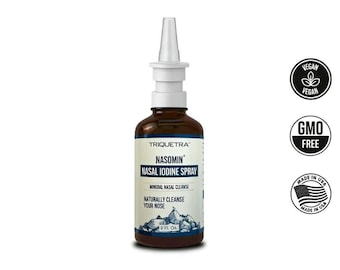 Triquetra Health Nasomin Nasal Iodine Spray, 2 FL OZ - Mineral Nasal Cleanse, Naturally Cleanses Nose, Supports Immunity & Nasal Defense,