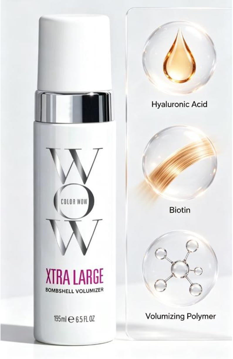 COLOR WOW Xtra Large Bombshell Volumizer, 6.5 fl oz (195ml) - Hair Volumizing Spray for Long-Lasting Lift, immagine 5