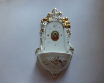 Antique, Victorian Holy Water Font. Benitier, Circa 1870