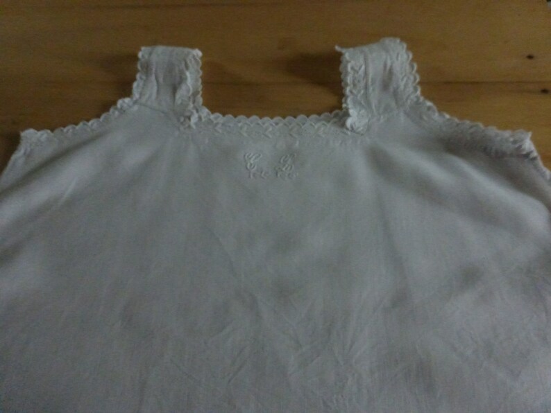 Chemise Antique Pure linen Nightgown French. Nightdress