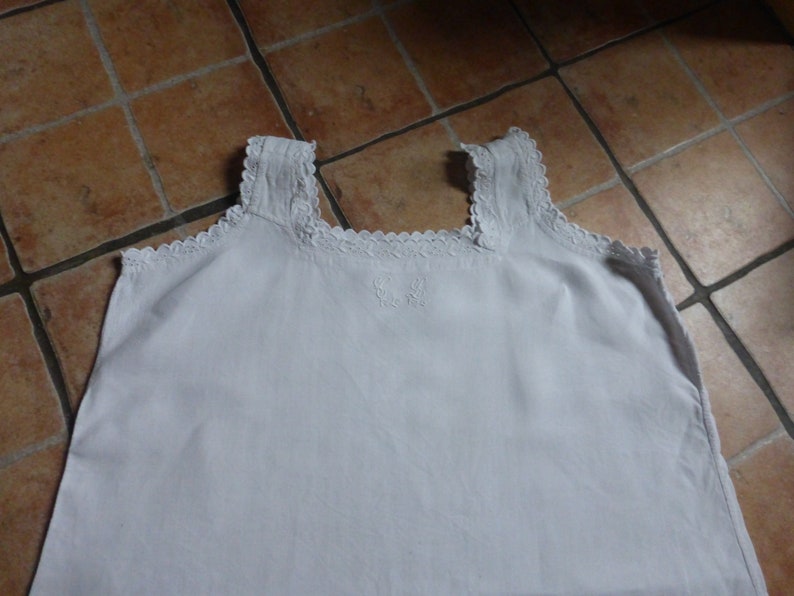 Chemise Antique Pure linen Nightgown French. Nightdress