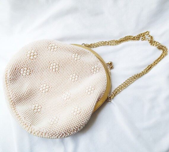 white gold purse