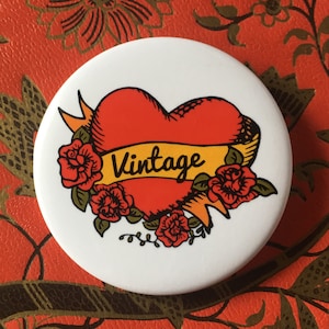 Vintage Love Button Pin by RICHARME