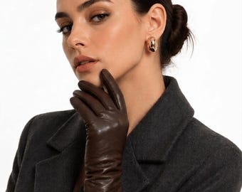 Premium Lambskin Nappa Driving Gloves with Cashmere Lining
