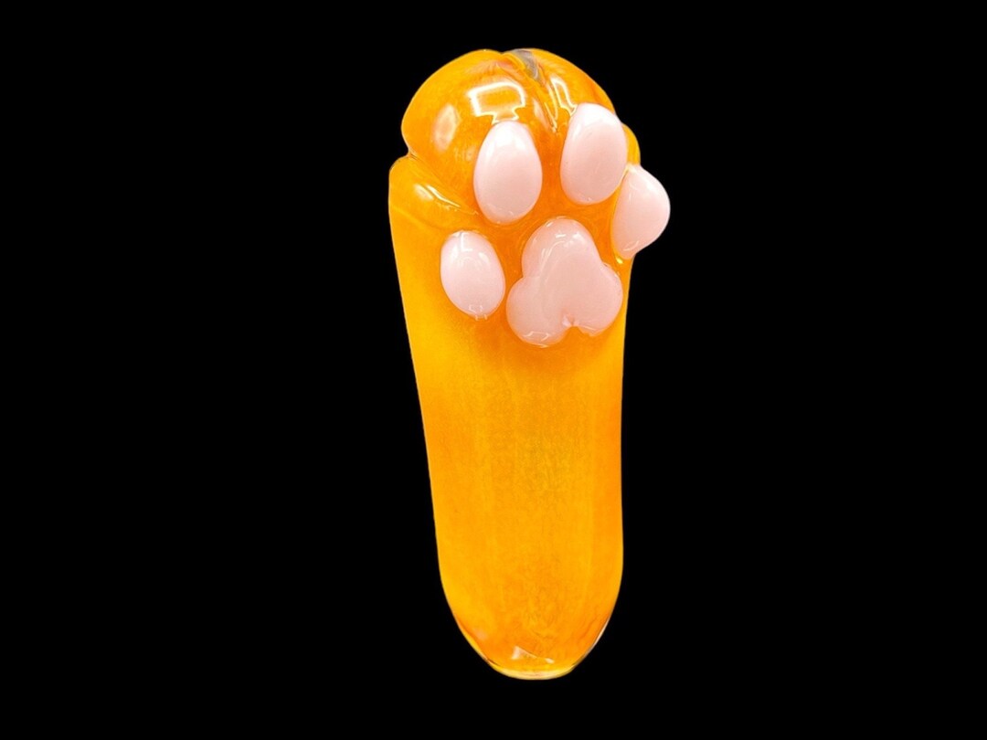 Hand Blown Cat Paw. Glass Art. Glass Pipe. Etsy