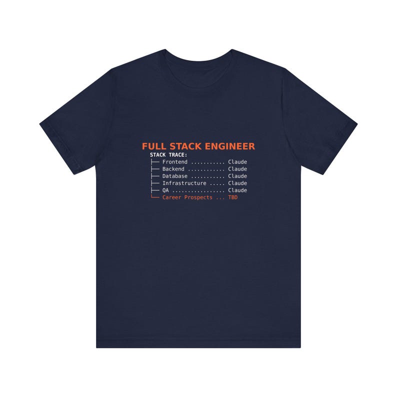 Full Stack Engineer Claude Stack Trace Shirt Funny Developer Tee image 2
