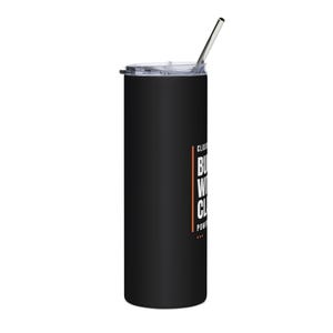Built With Claude Straw Tumbler 20oz | Powered By Caffeine | Funny AI Developer Gift Matte Black Cup Bild 2