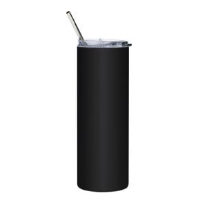 Built With Claude Straw Tumbler 20oz | Powered By Caffeine | Funny AI Developer Gift Matte Black Cup Bild 3