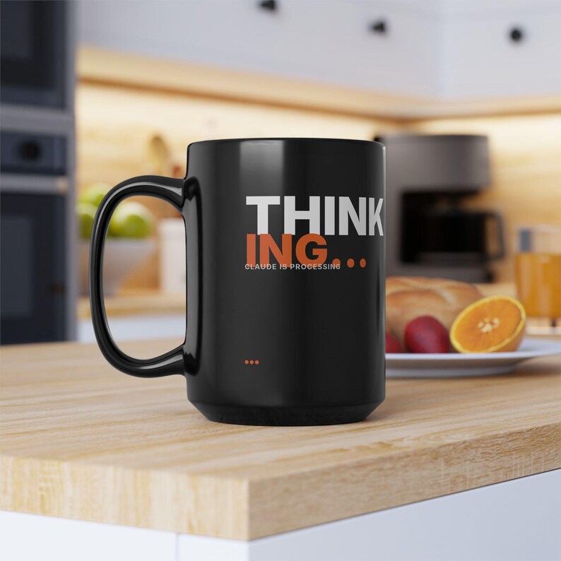 Thinking... | Claude AI Developer Mug (Black 15oz) image 9