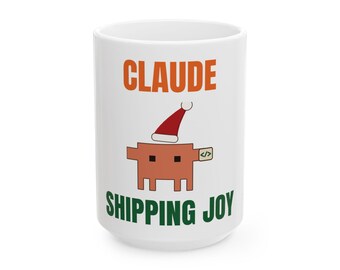 Santa Claude Delivering Code Mug | Funny Developer Christmas Mug 15oz White